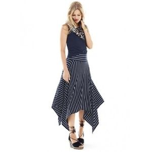 NEW $109 CaBi Twirl Skirt Nautical Stripe Small